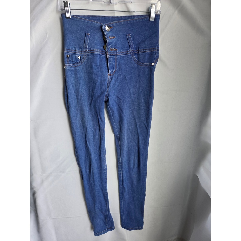 Firenze Skinny Jeans Women Blue Medium Wash Skinny Ultra High Rise